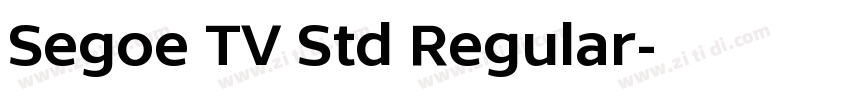 Segoe TV Std Regular字体转换